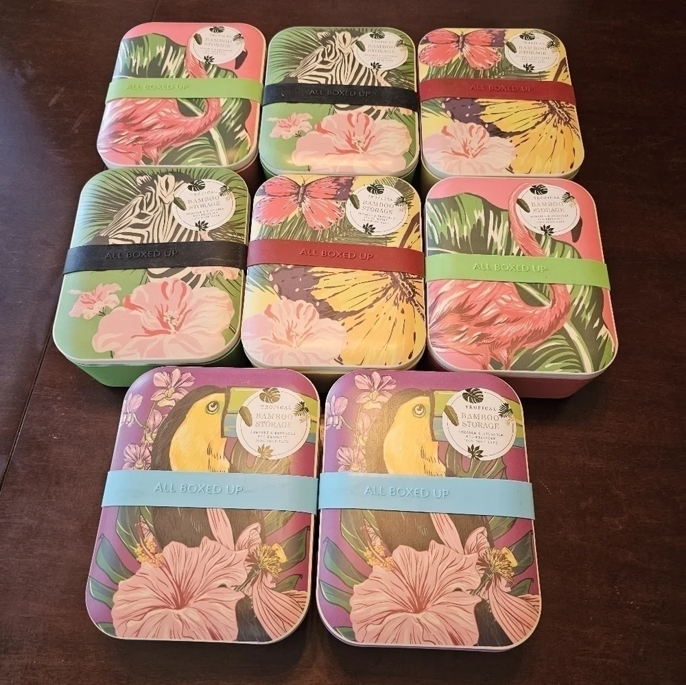 BAMBOO Storage Containers Eco Friendly Flaminggo Design